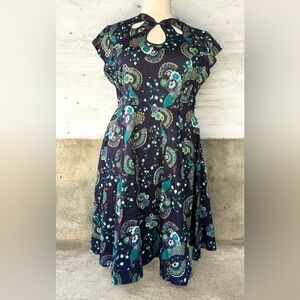 NWT!Banned-Blue & Purple Cutout Neckline Swing/Dancing Dress